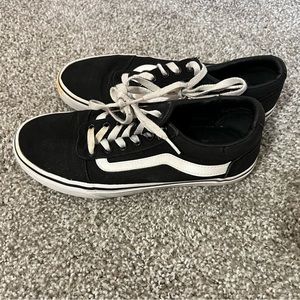 Vans Off The Wall Black Suede & Canvas Skate Shoes 500714 Women’s 8.5